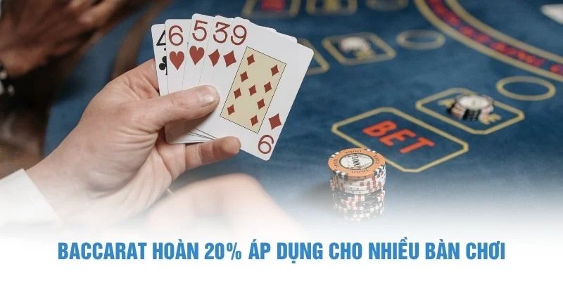 Baccarat hoàn 20% áp dụng cho nhiều bàn chơi Baccarat hoàn 20%