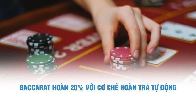 Baccarat hoàn 20% với cơ chế hoàn trả tự động Baccarat hoàn 20%